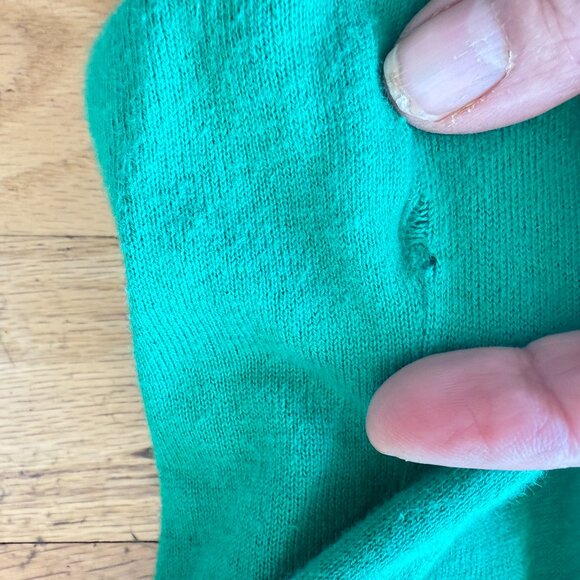 J CREW COTTON CARDIGAN TOP SWEATER GOLD BUTTONS S GREEN - Picture 6 of 8